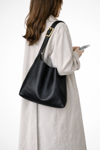 Lorne | Women Slouchy Gold Buckle Strap Shoulder Bag