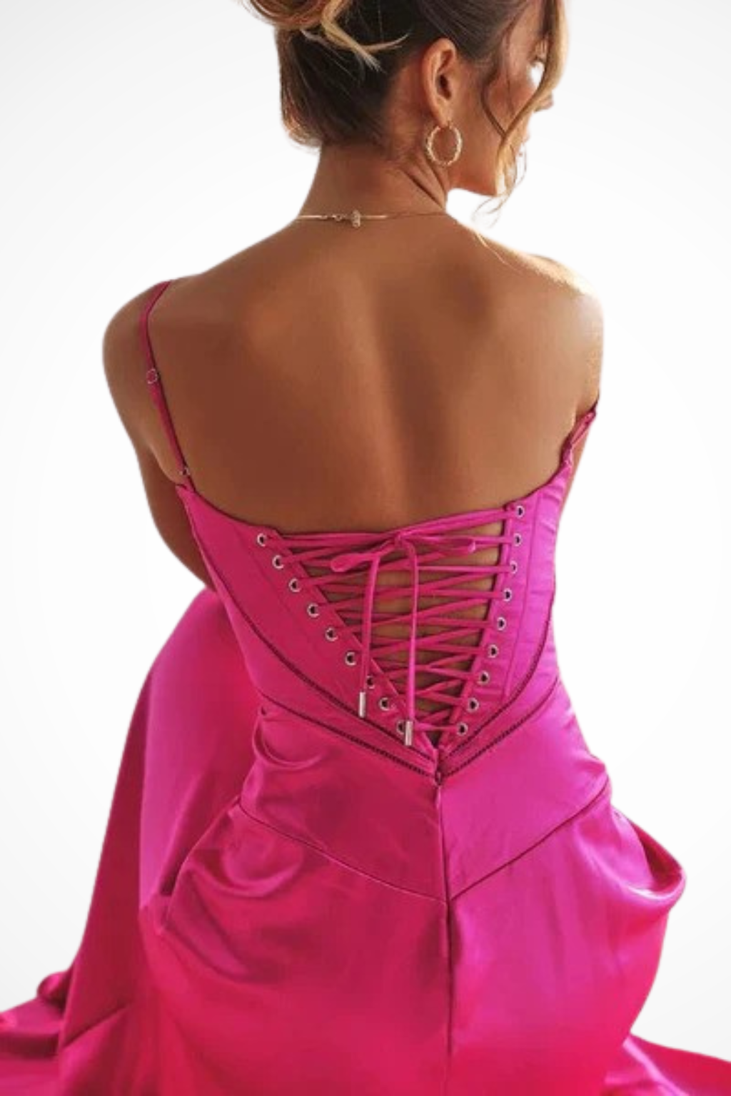 Lorenna | Women Satin Corset Wedding Guest Maxi Dress