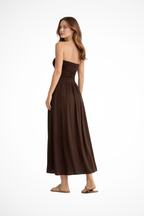 Isabella | Women’s Strapless Pleated Maxi Summer Dress