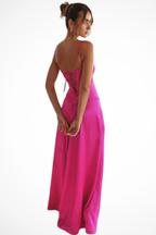 Lorenna | Women Satin Corset Wedding Guest Maxi Dress