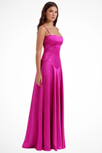 Lorenna | Women Satin Corset Wedding Guest Maxi Dress