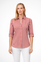 Chloe | Women Slim Fit Striped Shirt Long Sleeve Blouse