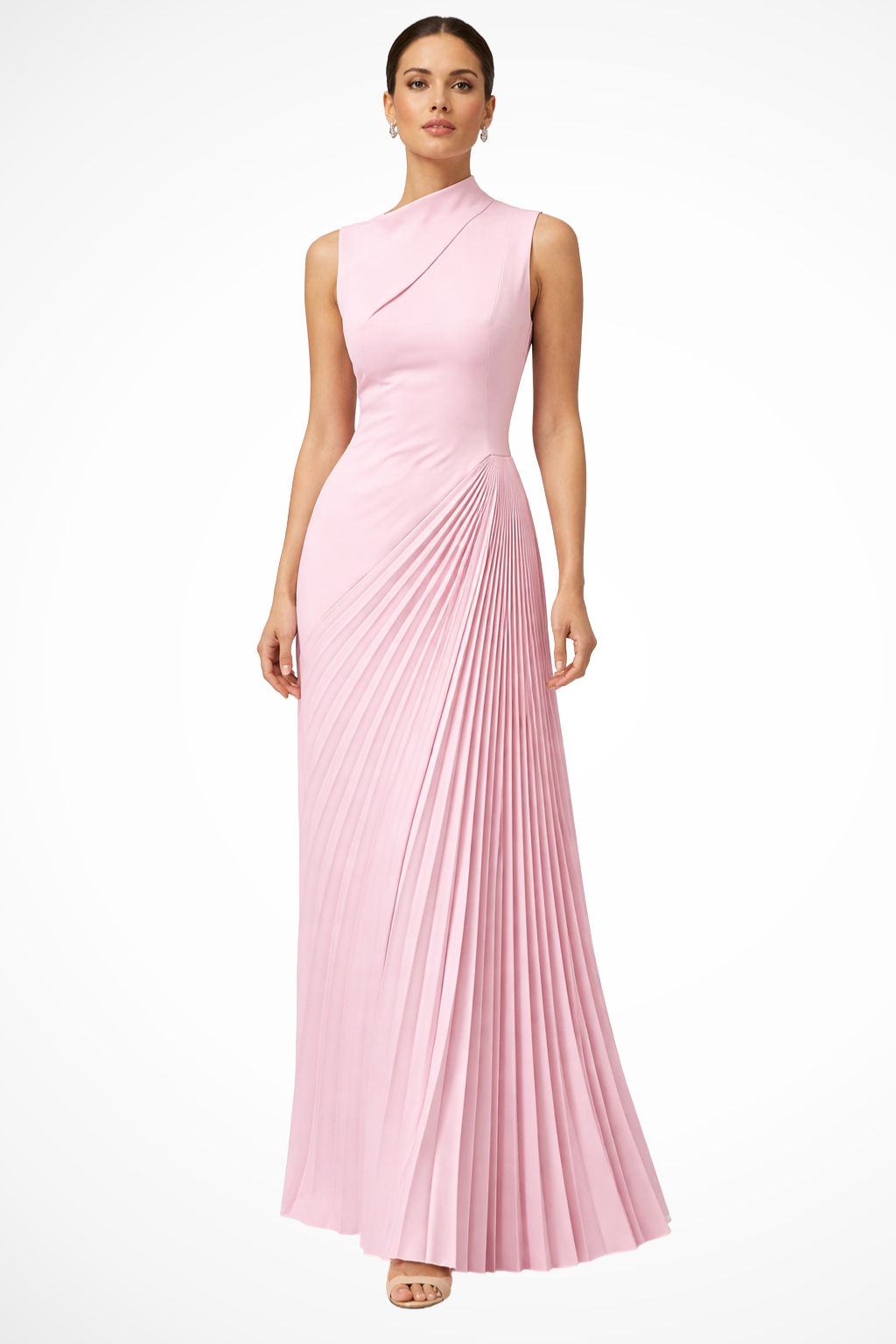 Lolalita | Women One Shoulder Pleated Wedding Guest Race Day Maxi Dress
