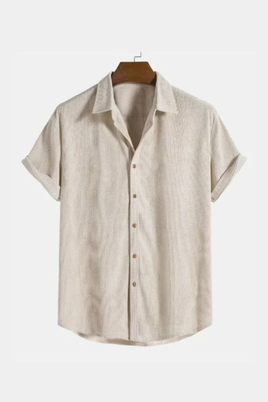 Bennett | Men Textured Short Sleeve Button Down Camp Collar Shirt