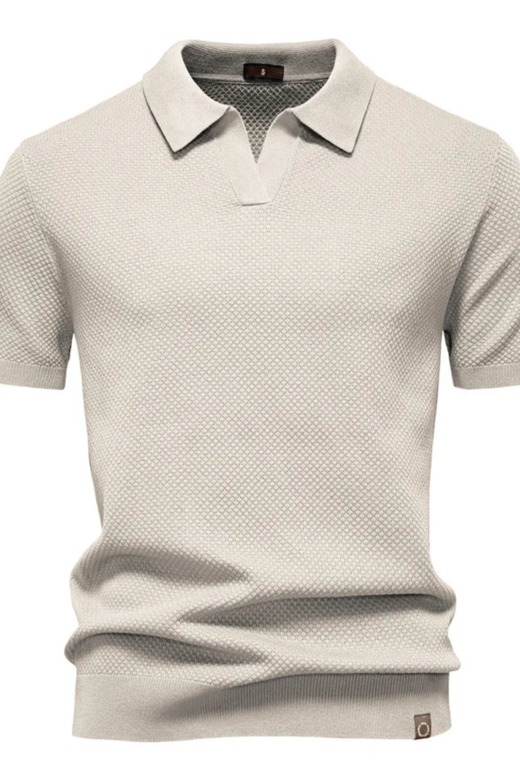 Alden | Men Textured Knit Short Sleeve Polo Shirt