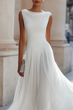 Vivienne | Women Draped Pleated Wedding Guest Midi Dress
