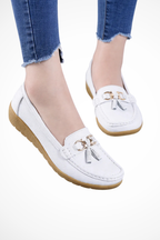 Gwendoline | Women Tassel Detail Slip On Ballet Flats Loafers