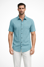 Callum | Men Short Sleeve Button Down Summer Shirt