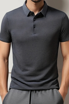 Elliot | Men Waffle Knit Short Sleeve Formal Polo Shirt
