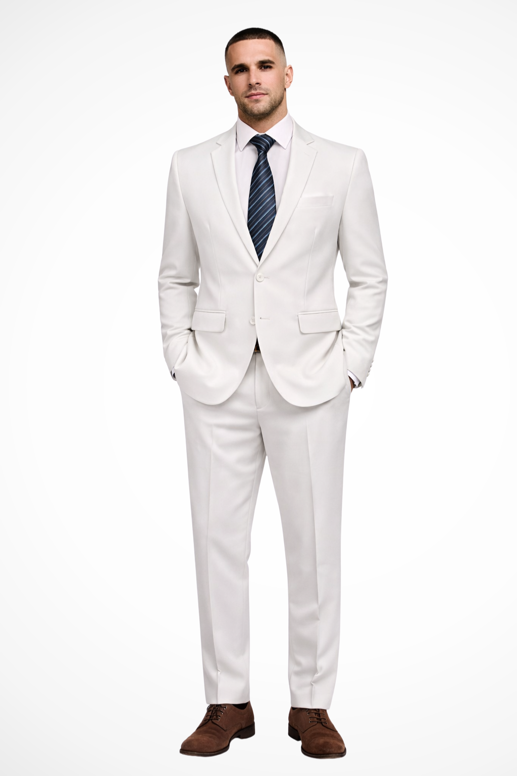 Langford | Men Fitted Two Piece Wedding Guest Suit with Notch Lapel