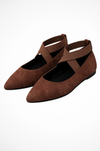 Emmeline | Women Pointed Toe Ankle Strap Ballet Flats
