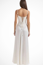 Lorenna | Women Satin Corset Wedding Guest Maxi Dress
