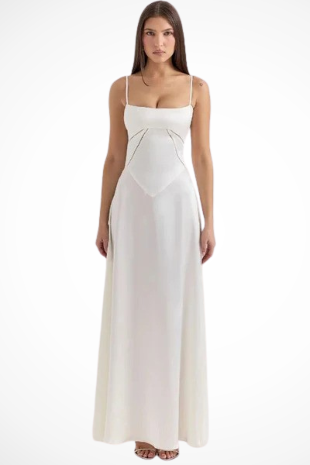 Lorenna | Women Satin Corset Wedding Guest Maxi Dress