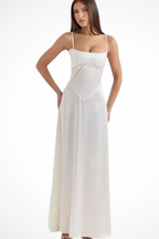 Lorenna | Women Satin Corset Wedding Guest Maxi Dress