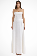 Lorenna | Women Satin Corset Wedding Guest Maxi Dress