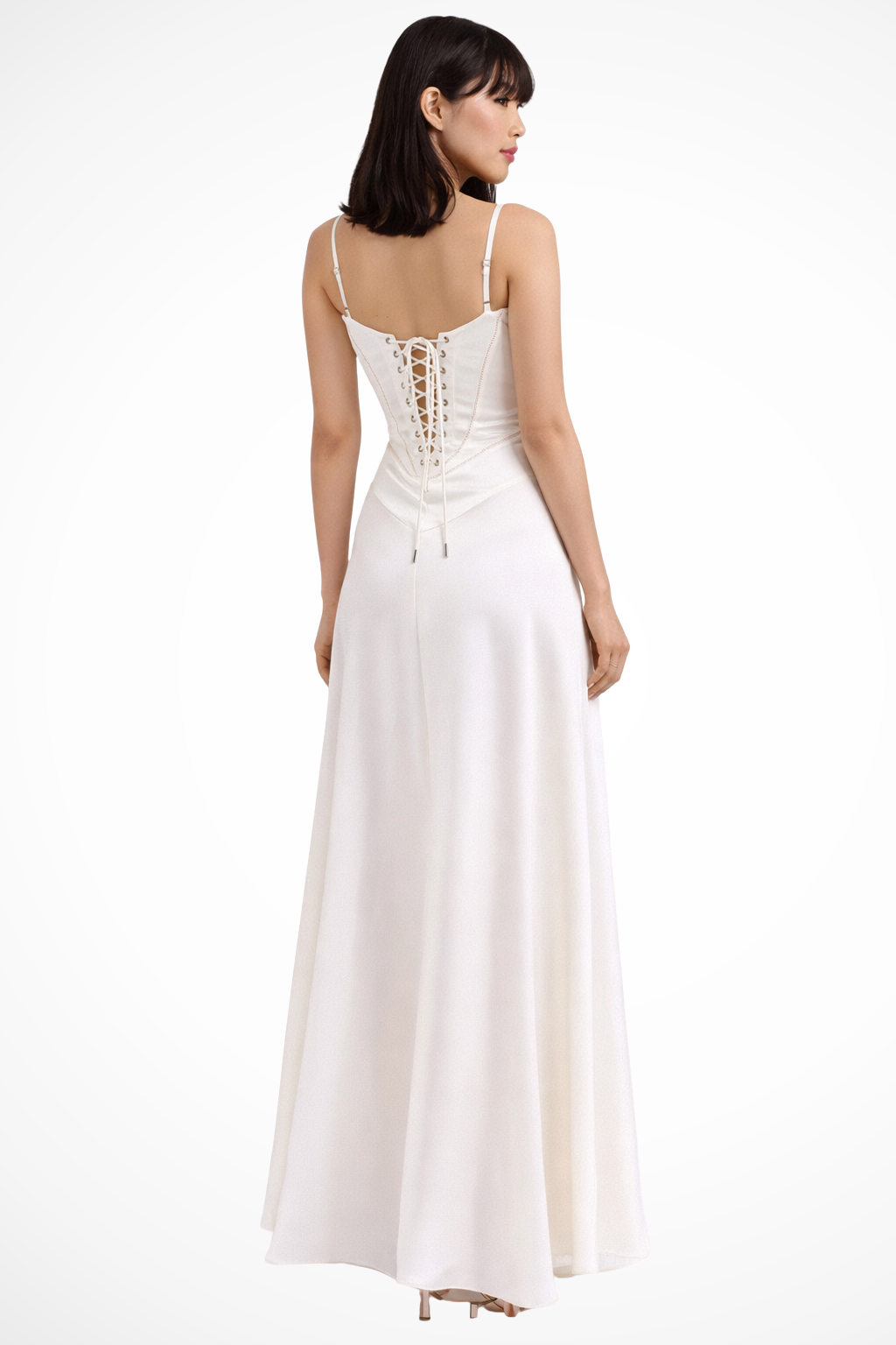 Lorenna | Women Satin Corset Wedding Guest Maxi Dress