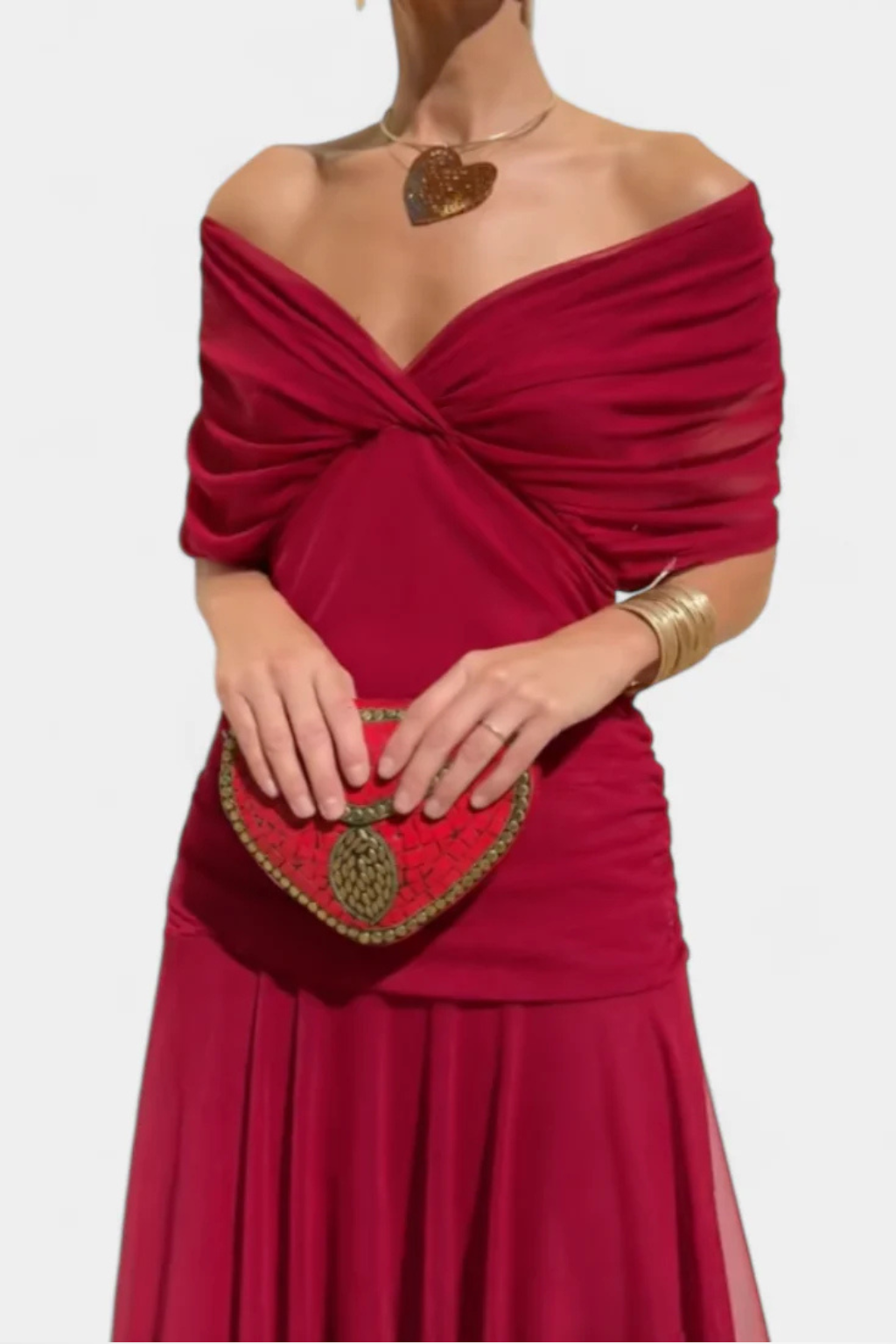 Gaby | Women Elegant Off-Shoulder Pleated Summer Dress