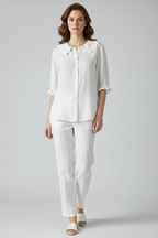 Harriet | Women Ruffle Collar Button Down Blouse with Frill Sleeves