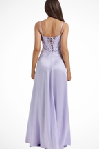 Lorenna | Women Satin Corset Wedding Guest Maxi Dress