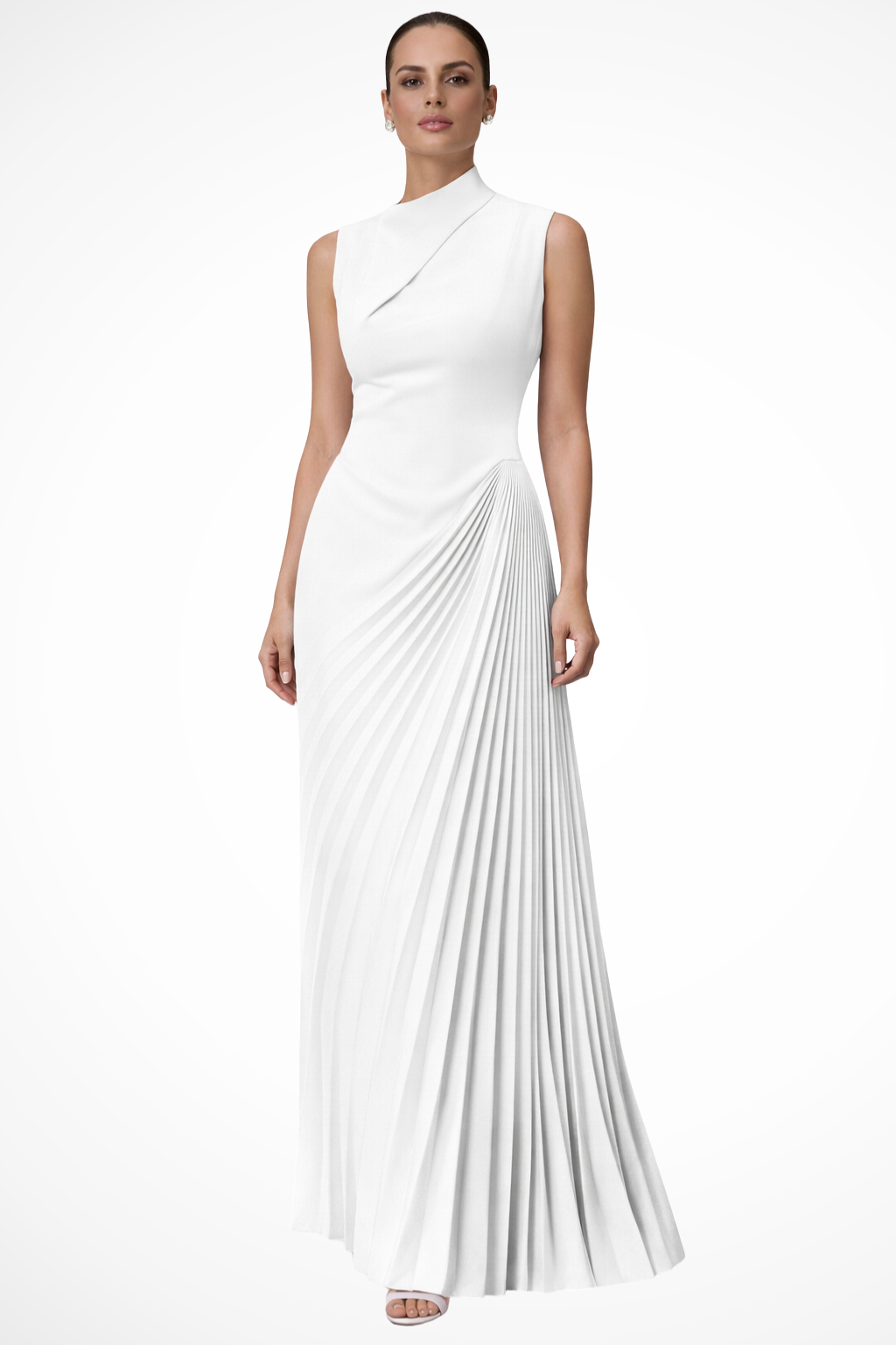 Lolalita | Women One Shoulder Pleated Wedding Guest Race Day Maxi Dress