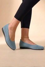 Dorothea | Women Knit Round Toe Slip On Ballet Flats