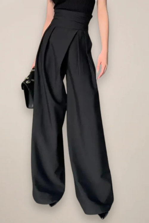 Camille | Women’s High Waisted Wide Leg Trousers