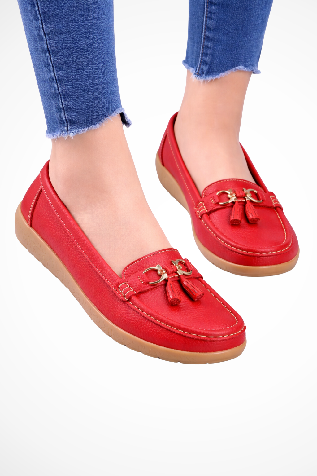 Gwendoline | Women Tassel Detail Slip On Ballet Flats Loafers
