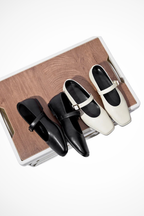 Georgiana | Women Square Toe Buckle Strap Mary Jane Ballet Flats