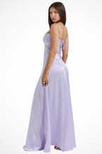 Lorenna | Women Satin Corset Wedding Guest Maxi Dress