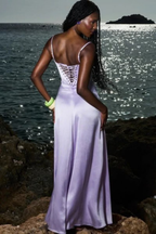 Lorenna | Women Satin Corset Wedding Guest Maxi Dress