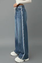 Joni | Women Relaxed Wide Leg Denim Jeans with Drawstring Waist
