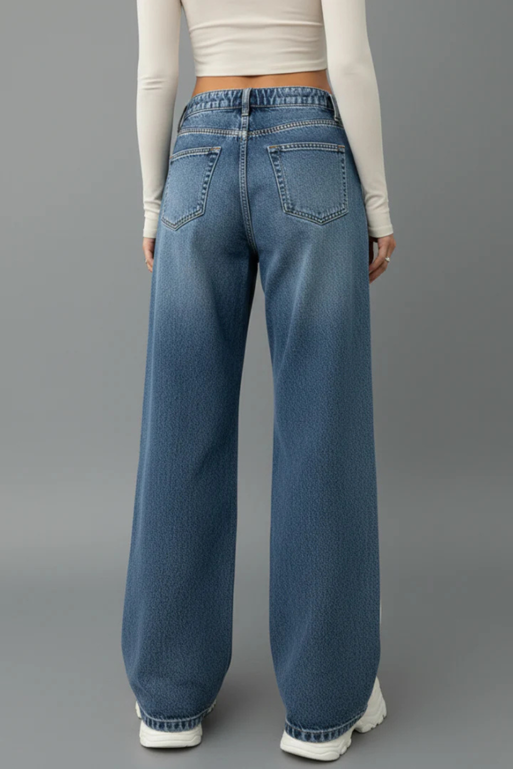 Joni | Women Relaxed Wide Leg Denim Jeans with Drawstring Waist