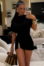Elara | Women Short Sleeve Ruched Bodycon Summer Wedding Guest Mini Dress