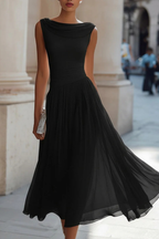 Vivienne | Women Draped Pleated Wedding Guest Midi Dress
