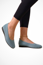 Dorothea | Women Knit Round Toe Slip On Ballet Flats