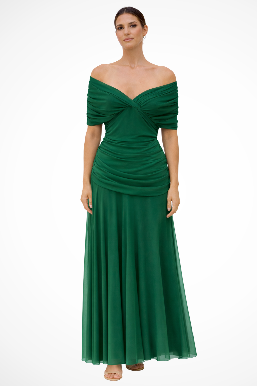 Gaby | Women Elegant Off-Shoulder Pleated Summer Dress