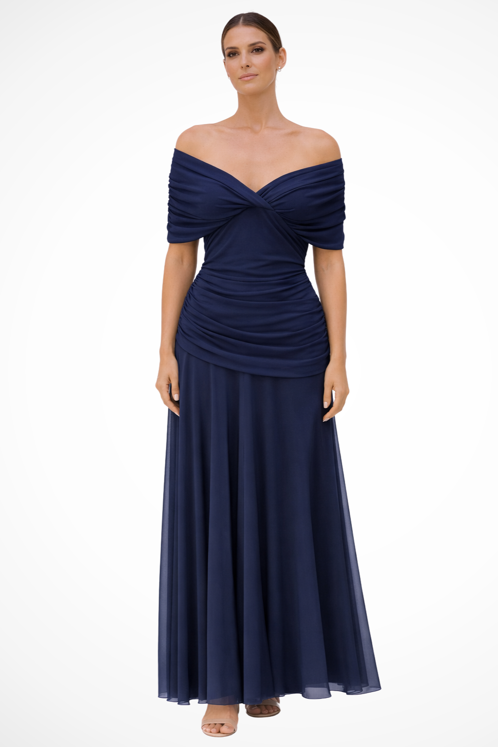 Gaby | Women Elegant Off-Shoulder Pleated Summer Dress