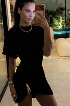 Elara | Women Short Sleeve Ruched Bodycon Summer Wedding Guest Mini Dress