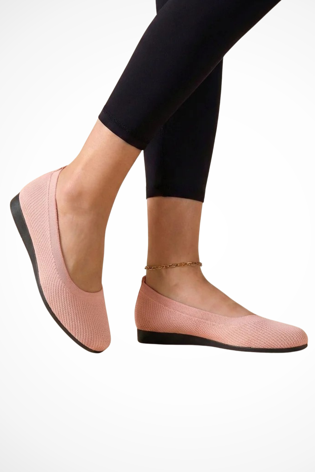Dorothea | Women Knit Round Toe Slip On Ballet Flats