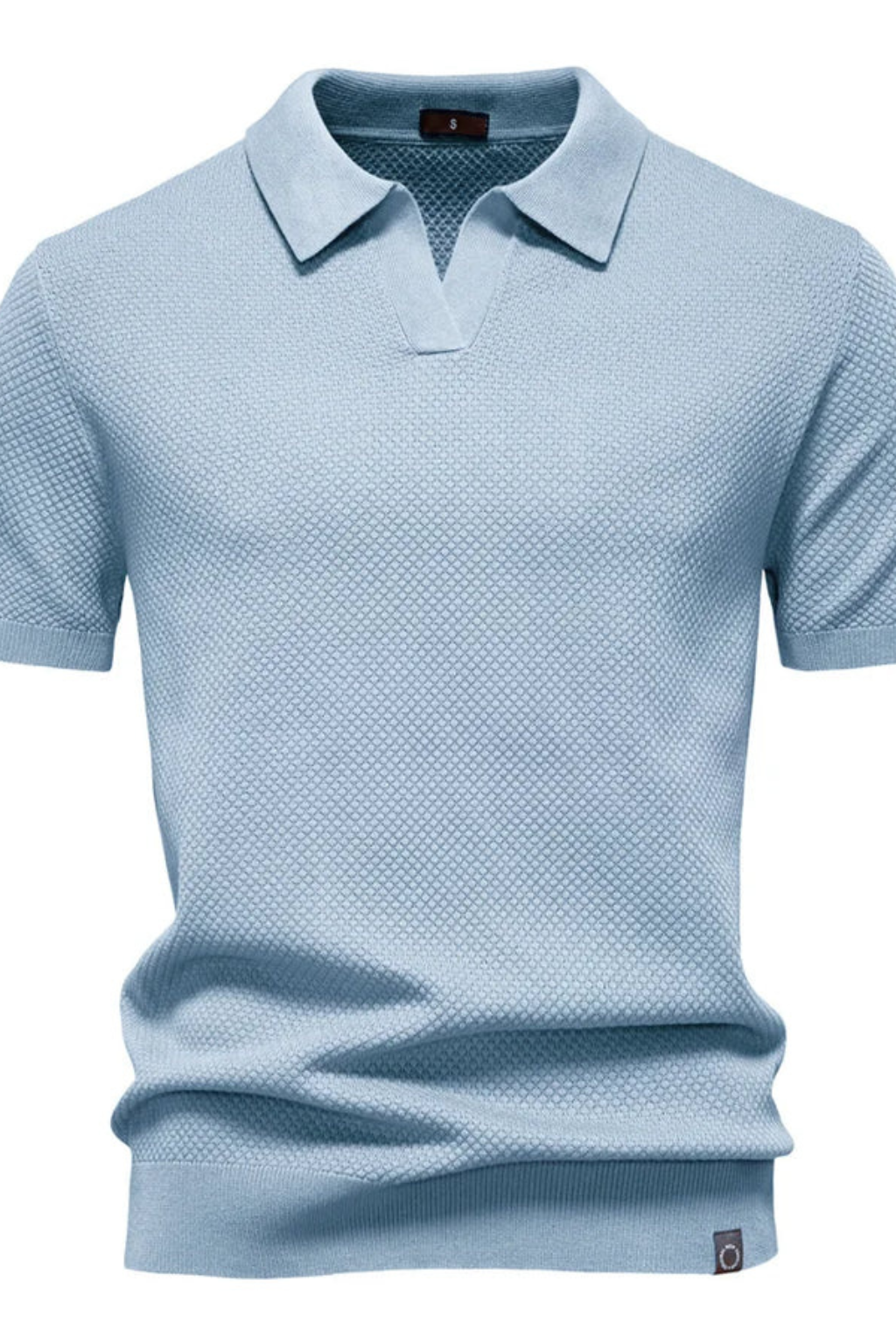 Alden | Men Textured Knit Short Sleeve Polo Shirt