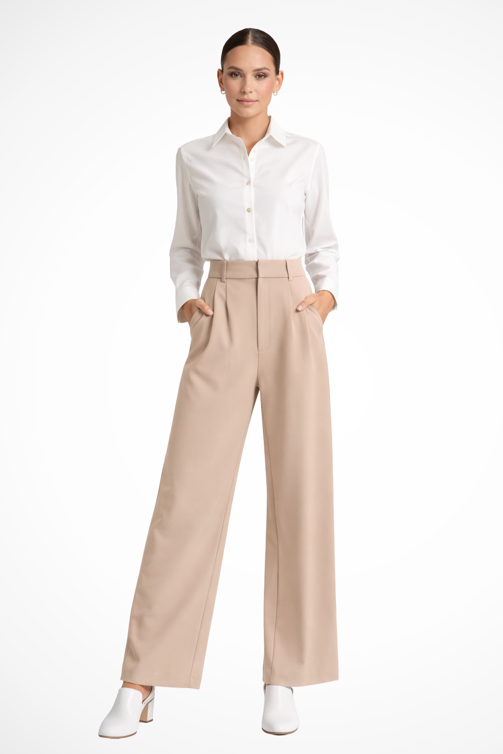 Zanira | Women Wide Leg High Waisted Trousers
