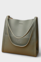 Neva | Women Structured Front Pocket Textured Tote Shoulder Bag