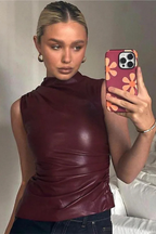 Marlowe | Women Sleeveless High Neck Chic Summer Top