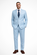 Langford | Men Fitted Two Piece Wedding Guest Suit with Notch Lapel
