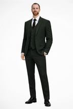 Clifton | Men Linen Three Piece Wedding Guest Suit Blazer Trousers and Waistcoat Set