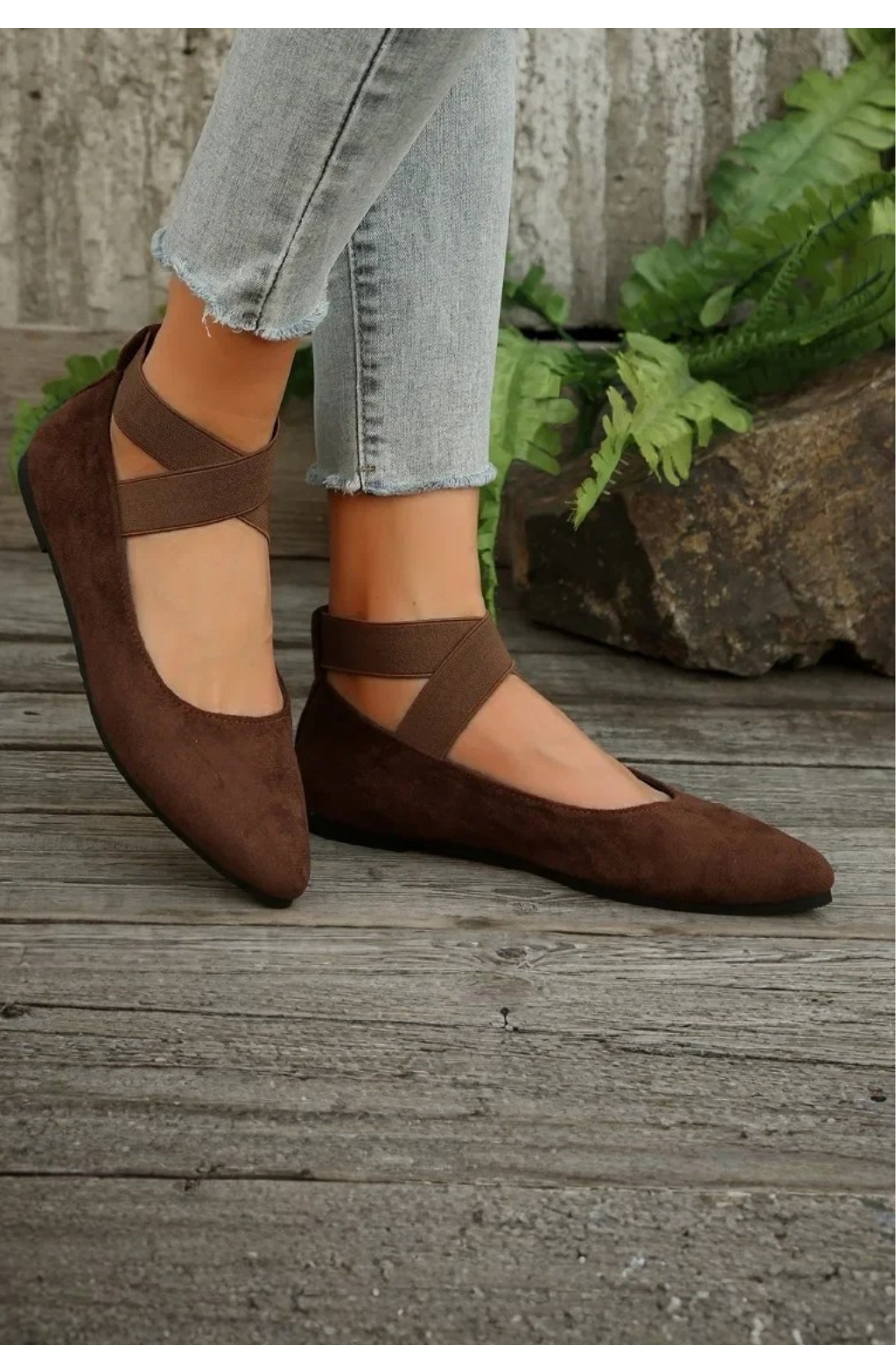 Emmeline | Women Pointed Toe Ankle Strap Ballet Flats