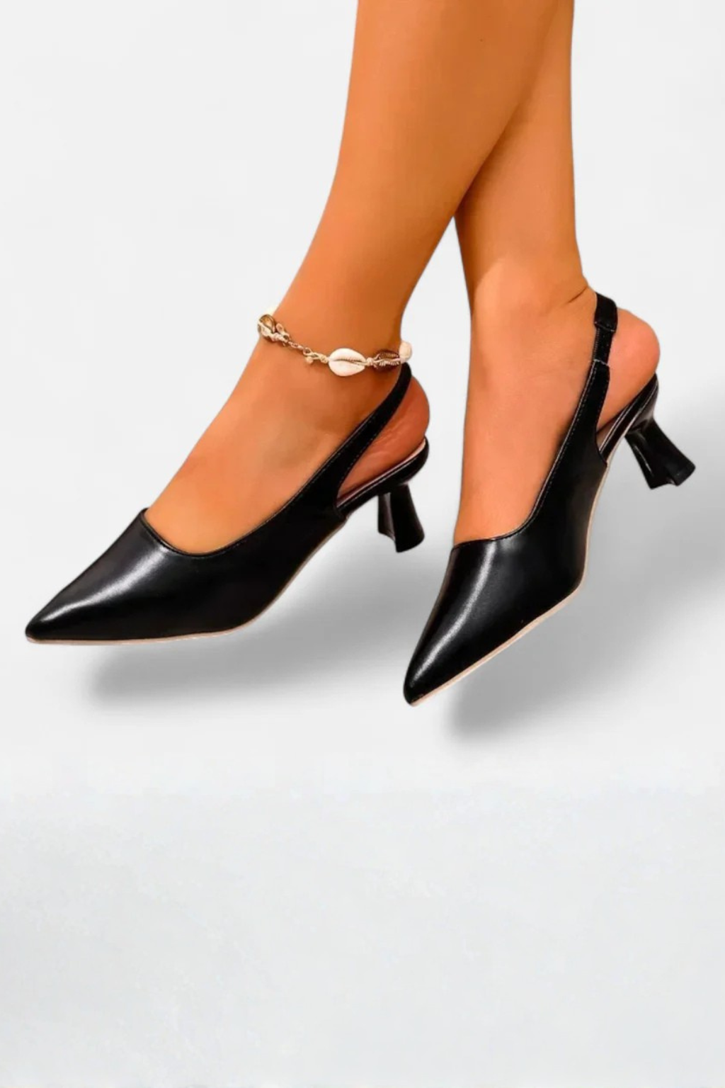 Octavia | Women Pointed Toe Slingback Kitten Heels
