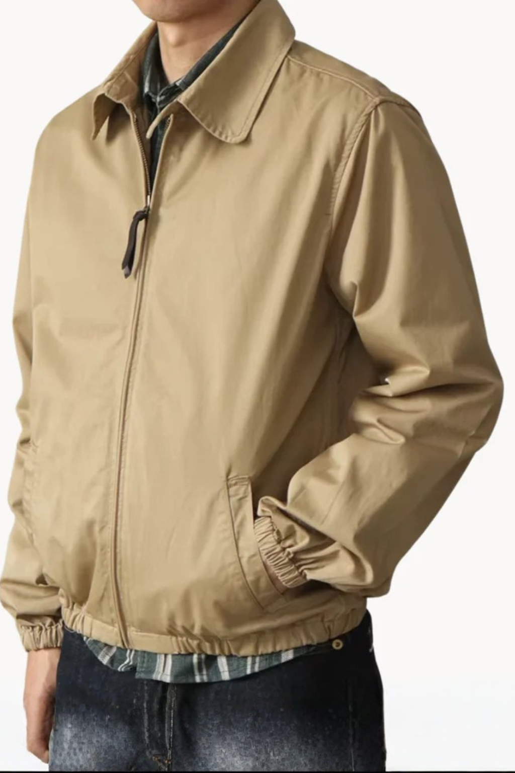 Jack | Men Zip Up Harrington Jacket with Elasticated Cuffs
