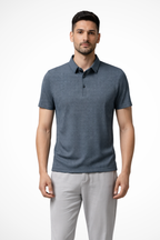Elliot | Men Waffle Knit Short Sleeve Formal Polo Shirt