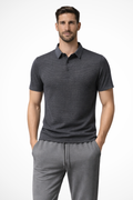 Elliot | Men Waffle Knit Short Sleeve Formal Polo Shirt